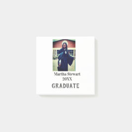 Graduation photo name year class university simple post-it block