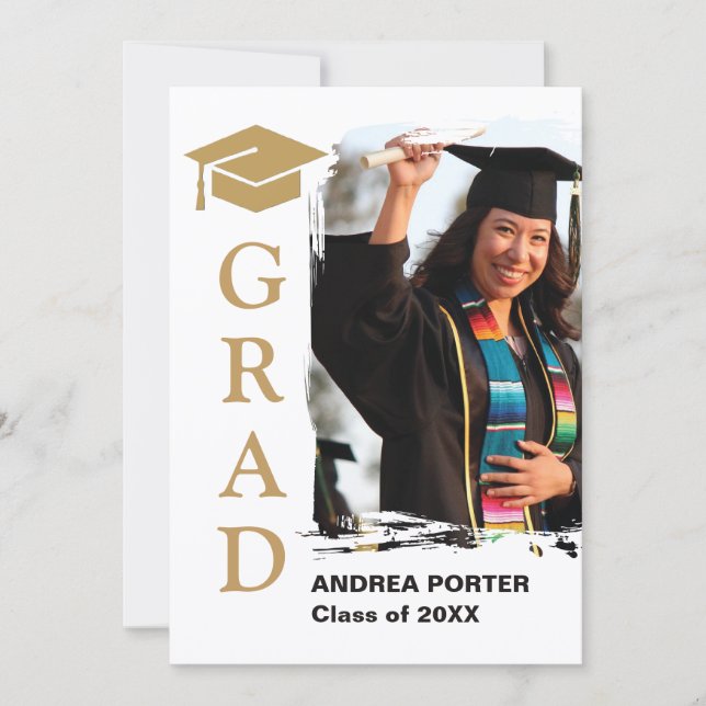 Graduation Photo Party Invitation Announcement Inbjudningar (Framsida)