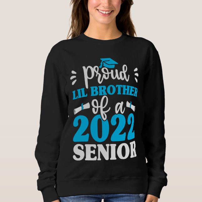 Graduation  Proud Lil Brother Of 2022 Senior Gradu T Shirt (Framsida)