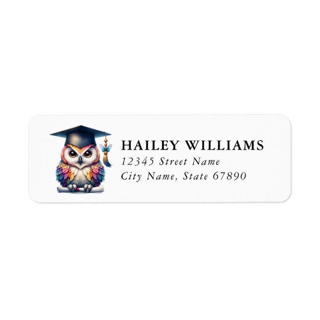 Graduation Return Address Labels Returadress Etikett (Framsidan)