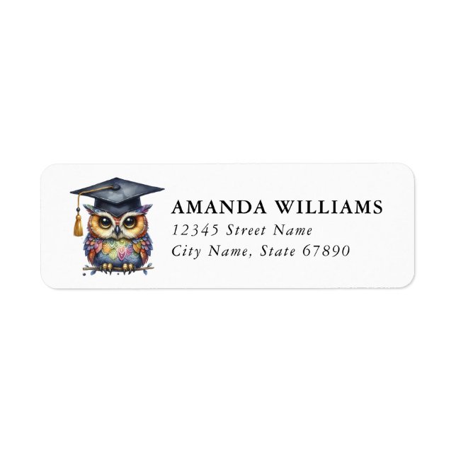 Graduation Return Address Labels Returadress Etikett (Framsidan)