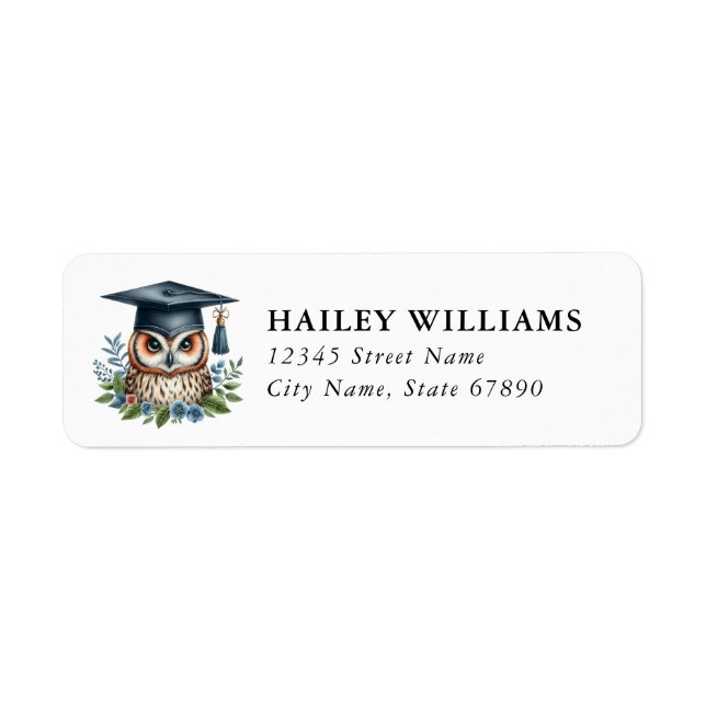 Graduation Return Address Labels Returadress Etikett (Framsidan)