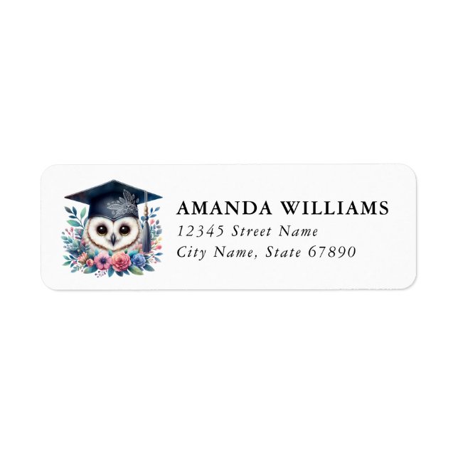Graduation Return Address Labels Returadress Etikett (Framsidan)