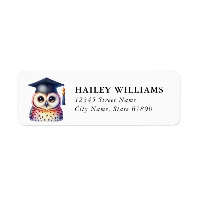 Graduation Return Address Labels Returadress Etikett (Framsidan)