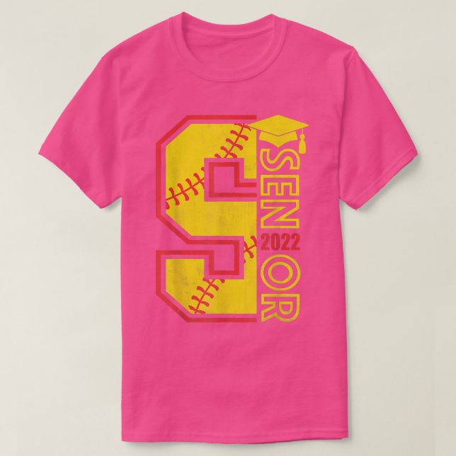 Graduation Senior Class 2022 Graduate Softball Pla T Shirt (Design framsida)
