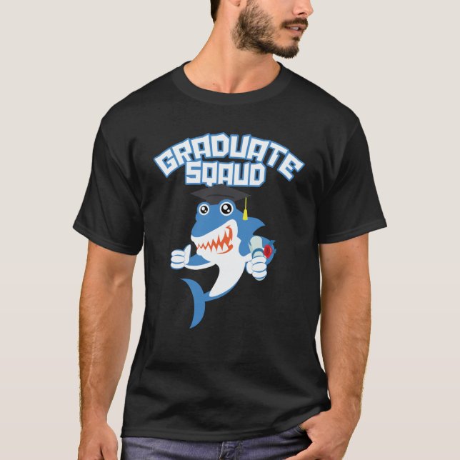 Graduation Squad  Shark Graduate T Shirt (Framsida)
