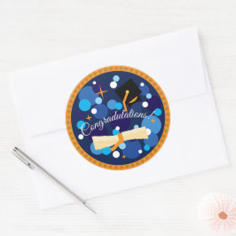 Graduation sticker runt klistermärke
