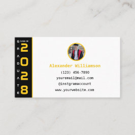 Graduation Yellow Black QR Code Modern Graduation