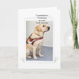 Graduation Yellow Labrador New Guide Dog Team Kort