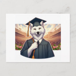 Graduerande varg inbjudan vykort