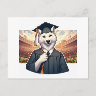 Graduerande varg inbjudan vykort