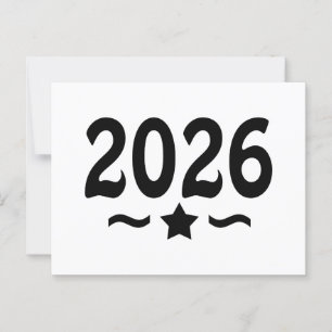 Gradueringsstjärna för klassen 2026 vykort