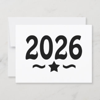 Gradueringsstjärna för klassen 2026 vykort