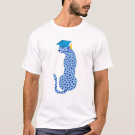 Gradution Blue Leopard T Shirt