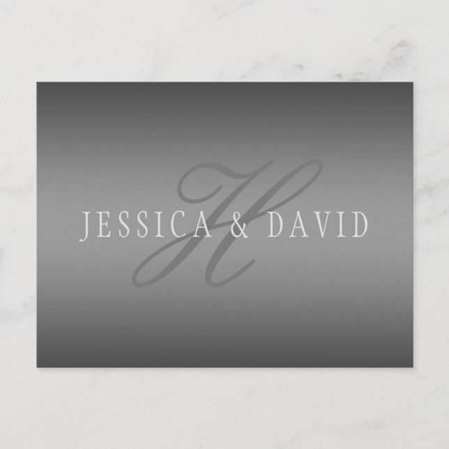 Gradvis ändring av Grått för övertoning (Namn/s) Vykort (Framsida)