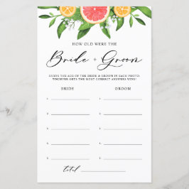 Graefrukt hur gammalt var Bride- och Groom-spelet