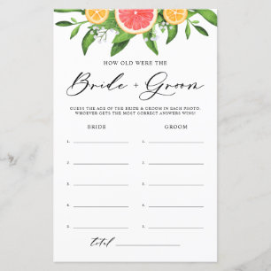 Graefrukt hur gammalt var Bride- och Groom-spelet