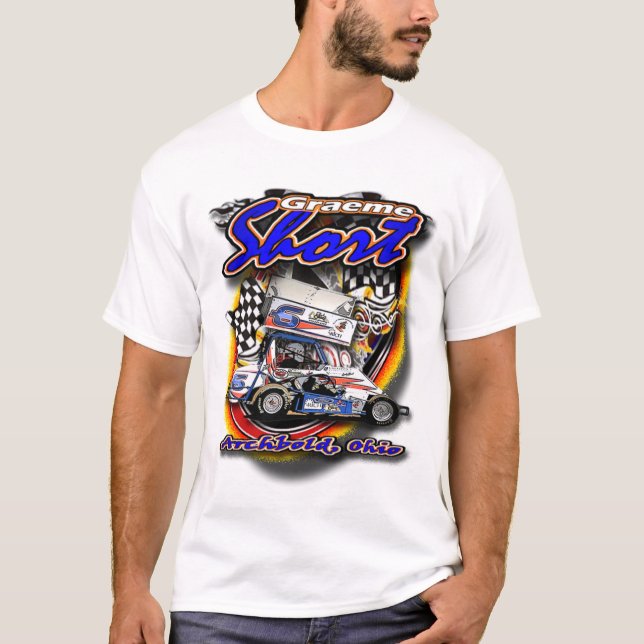 Graeme kort tävlings- skjorta tee shirt (Framsida)