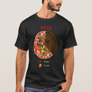 Graf Pizza Uppäten För att äta cirkeldiagram T Shirt