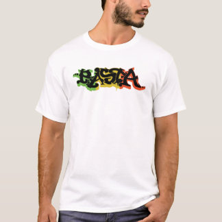 Graf Rasta Skjorta med Reggaefärger och svart T-shirt