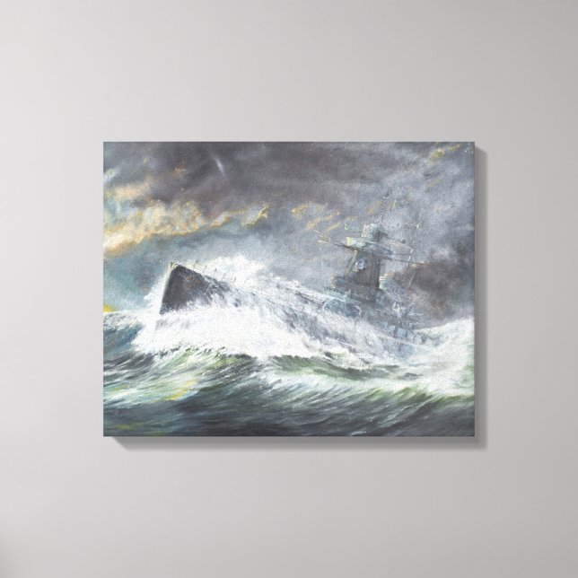Graf Spee reser in i Indiska oceanen den 3 novembe Canvastryck (Framsida)