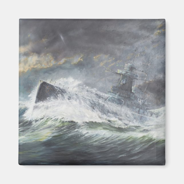 Graf Spee reser in i Indiska oceanen den 3 novembe Magnet (Framsidan)