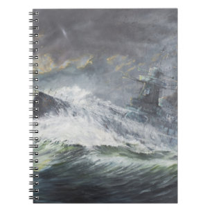 Graf Spee skriver in Indiska oceanen 3rd November Anteckningsbok Med Spiral