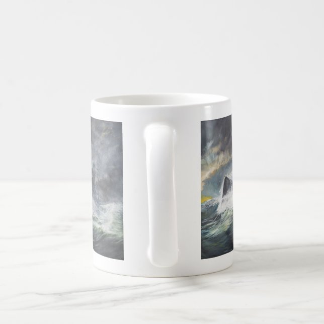 Graf Spee skriver in Indiska oceanen 3rd November Kaffemugg (Handtag)