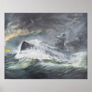 Graf Spee skriver in Indiska oceanen 3rd November Poster