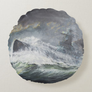 Graf Spee skriver in Indiska oceanen 3rd November Rund Kudde