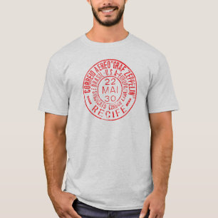 Graf Zeppelin Flygpost Utslagsplats RÖD Tee Shirt