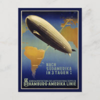 Graf Zeppelin Vintage affisch återställd