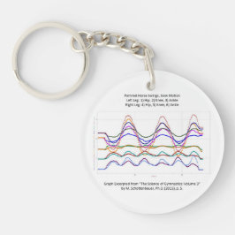 Grafen av gymnastikPommelhästen svänger Keychain