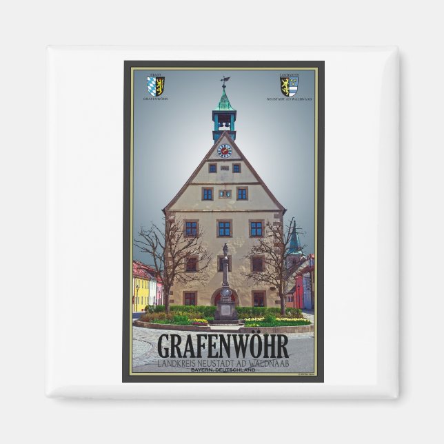 Grafenwöhr - Rathaus Magnet (Framsidan)