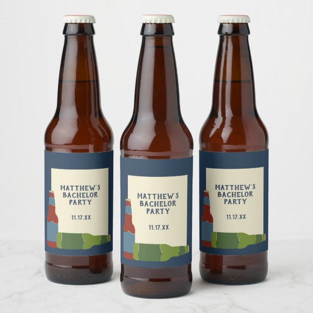 Grafer med anpassad text om flaskor öl ölflaska etikett (Flaskor)