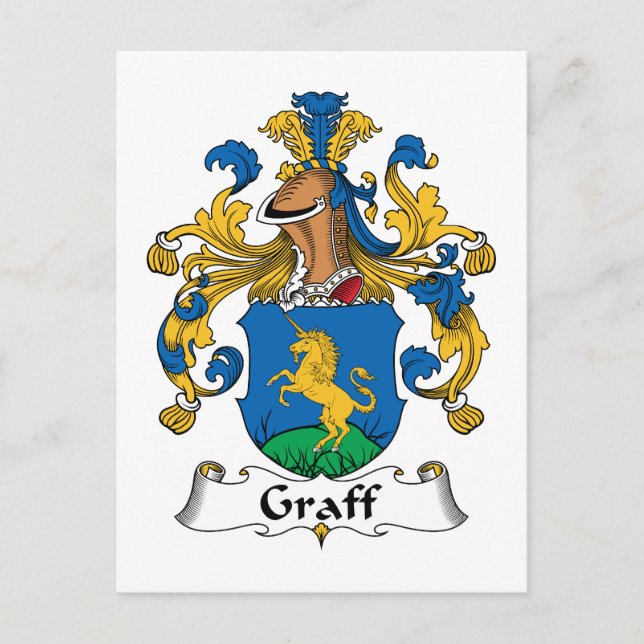 Graff Family Crest Vykort (Framsida)