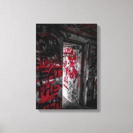 Graffibunden Bunker Canvastryck