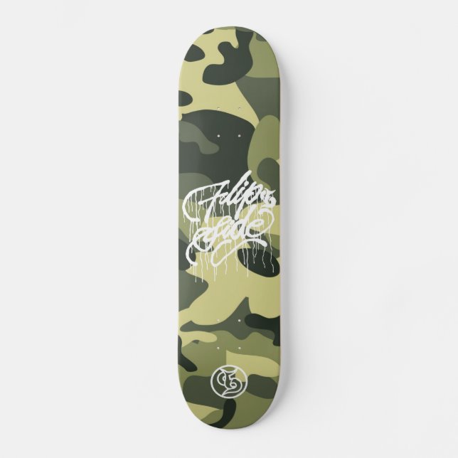 GRAFFIT DRIPPING PAINT MINI SKATEBOARD BRÄDA 18,5 CM (Framsida)