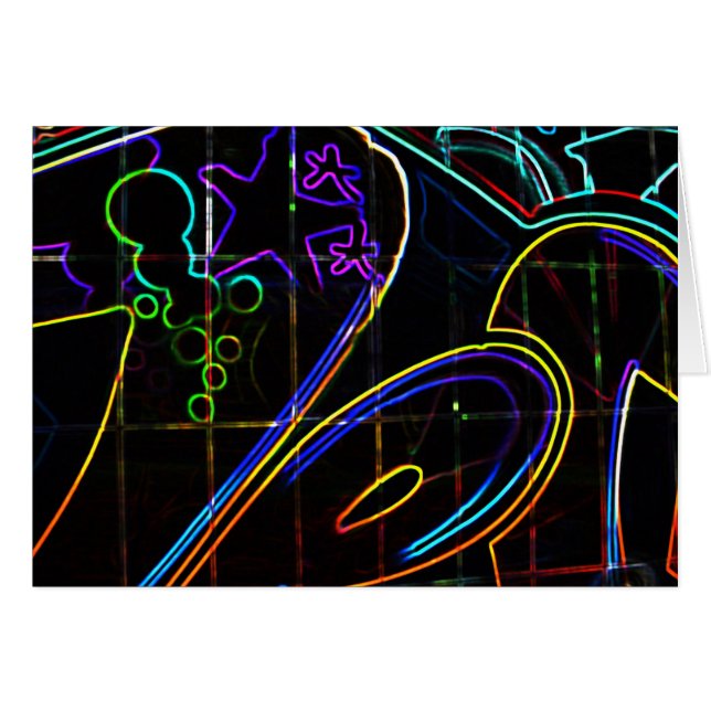 Graffiti 10 gccnm hälsningskort (Framsidan Horizontal)