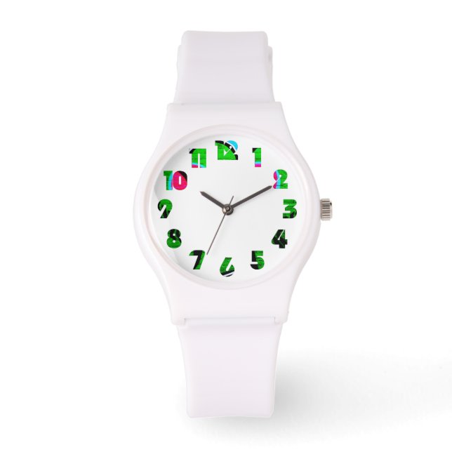 Graffiti 12 Number Overlay wacna Armbandsur (Framsida)