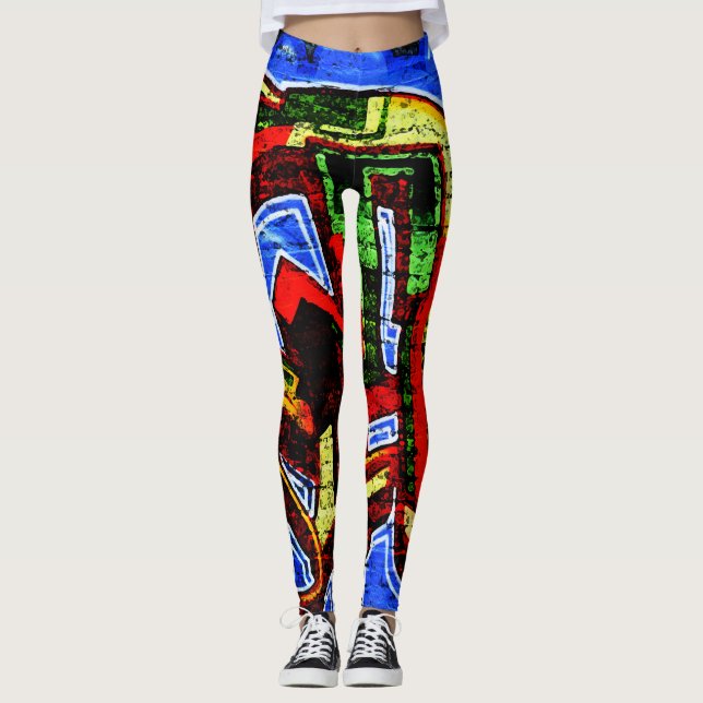 Graffiti 17 lea leggings (Framsida)