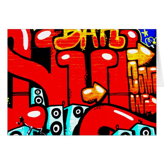 Graffiti 19 gca hälsningskort (Framsidan Horizontal)