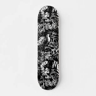 Graffiti Abstract Collage Print Pattern Mini Skateboard Bräda 18,5 Cm