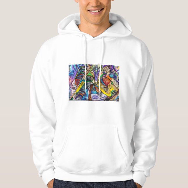 Graffiti abstrakt art hoodie (Framsida)