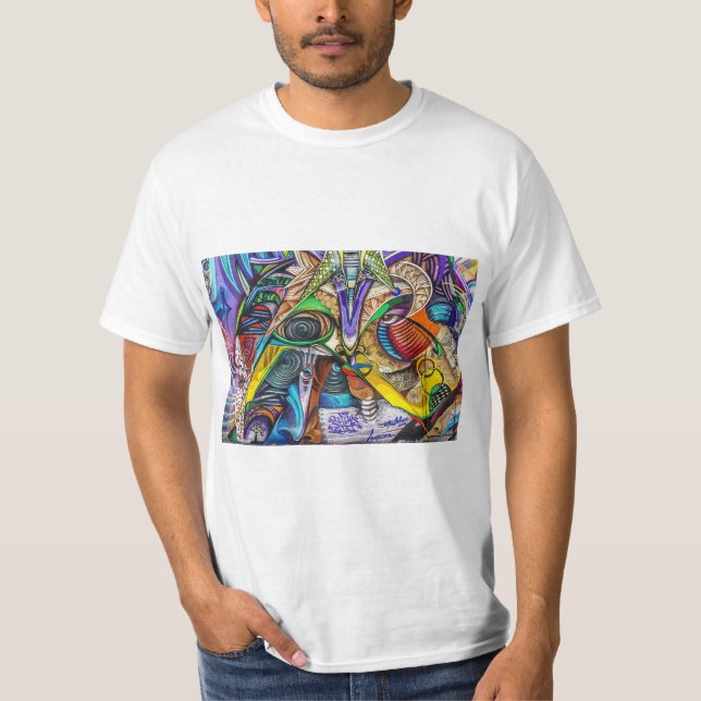 Graffiti abstrakt art t shirt (Framsida)