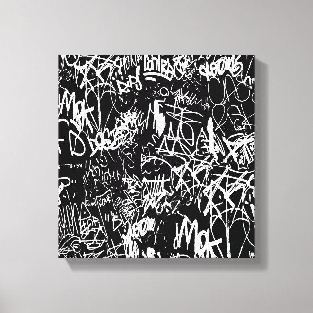 Graffiti Abstrakt Collage Print Mönster Canvastryck (Framsida)