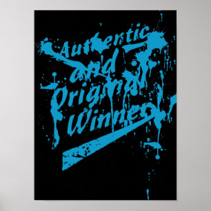 Graffiti Äkta Original Vinnare Grunge Splatter Poster