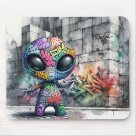 Graffiti Alien Mousepad Musmatta
