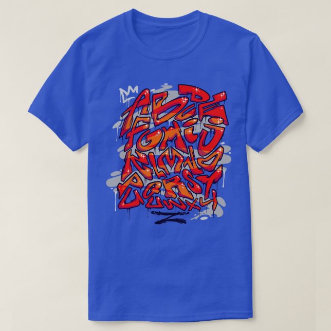 Graffiti Alphabet 2 T Shirt (Design framsida)