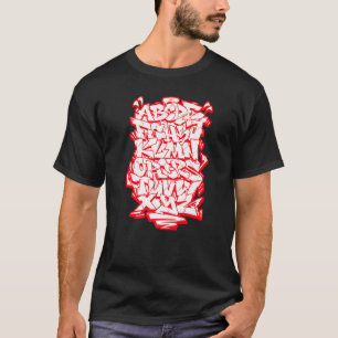 Graffiti Alphabet Hip hop Street Wildstyle Letteri T Shirt